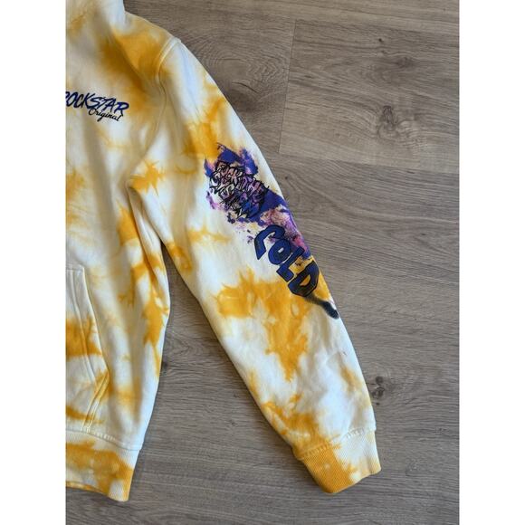 Rockstar Original Hoodie Mens Medium Sweatshirt Graphic Print Tie Dye - Picture 3 of 11